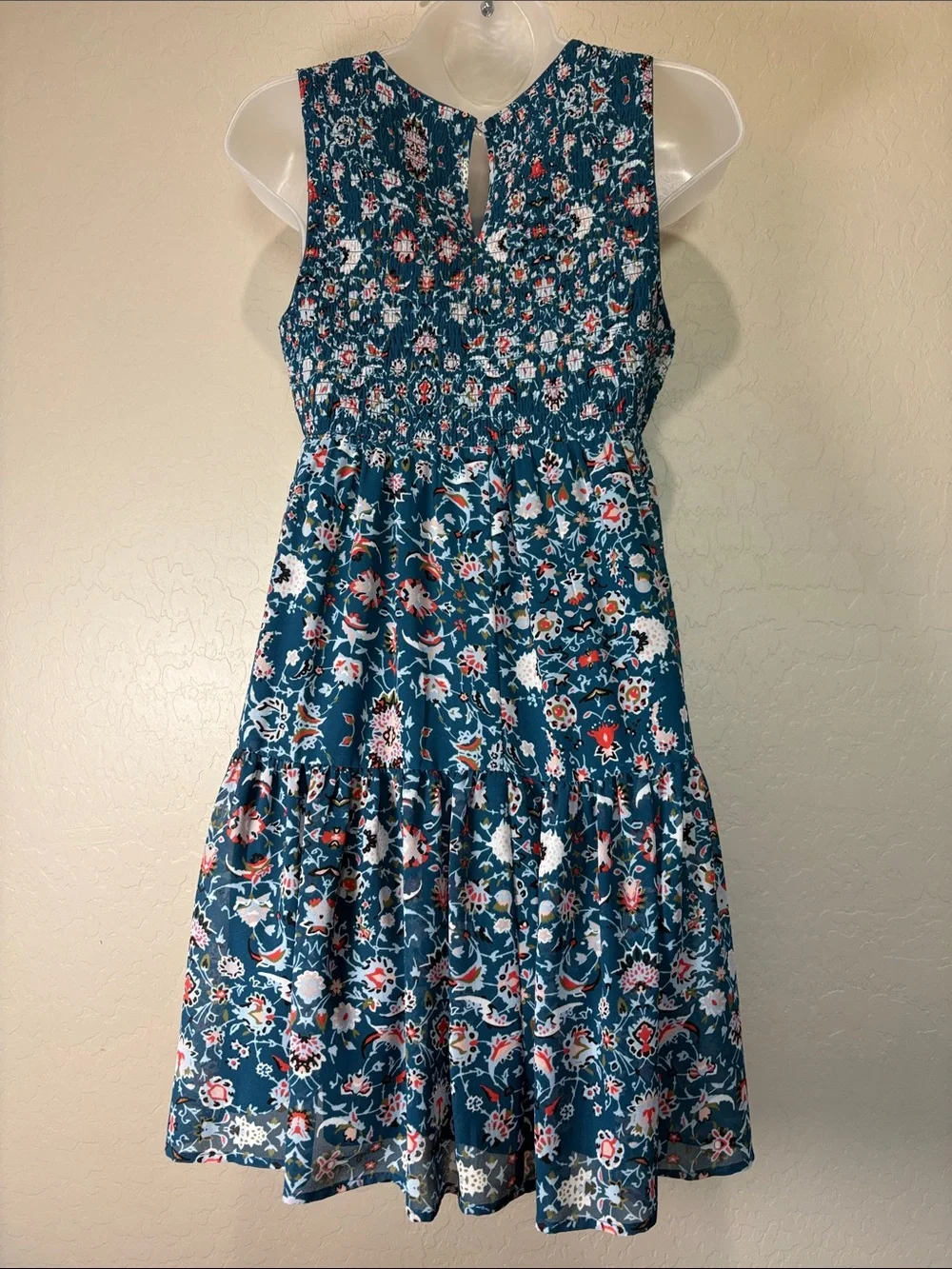 princess vera wang Blue Floral Sleeveless Sundress